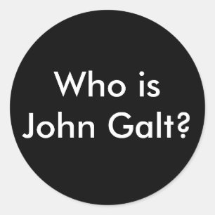 Adesivo Redondo Quem é John Galt?