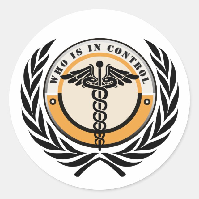 Adesivo Redondo Quem está no Control Sticker (Frente)