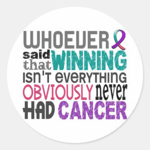 Adesivo Redondo Quem quer que disse o cancer de tiróide