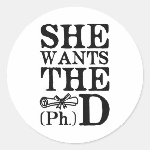 Adesivo Redondo Quer o PhD
