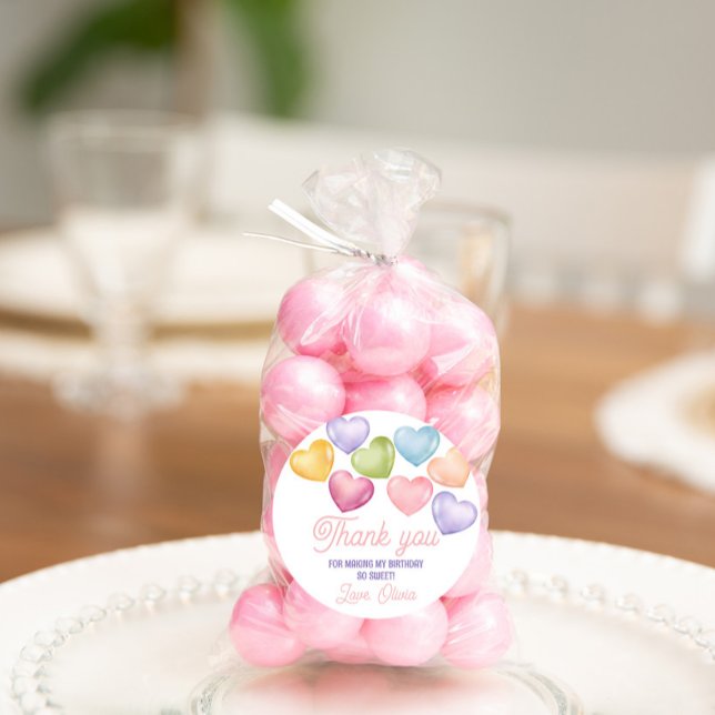 Adesivo Redondo Querida conversa coração Aniversário (Criador carregado)