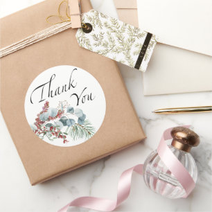 Adesivo Redondo Querida, está frio fora de cada obrigado verde