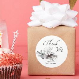 Adesivo Redondo Querida, está frio fora de cada obrigado verde