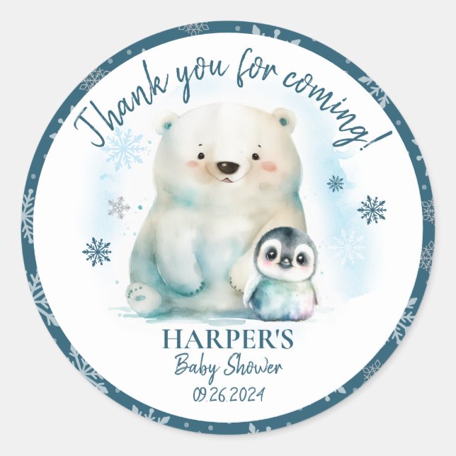 Adesivo Redondo Querida, está frio lá fora (Frente)