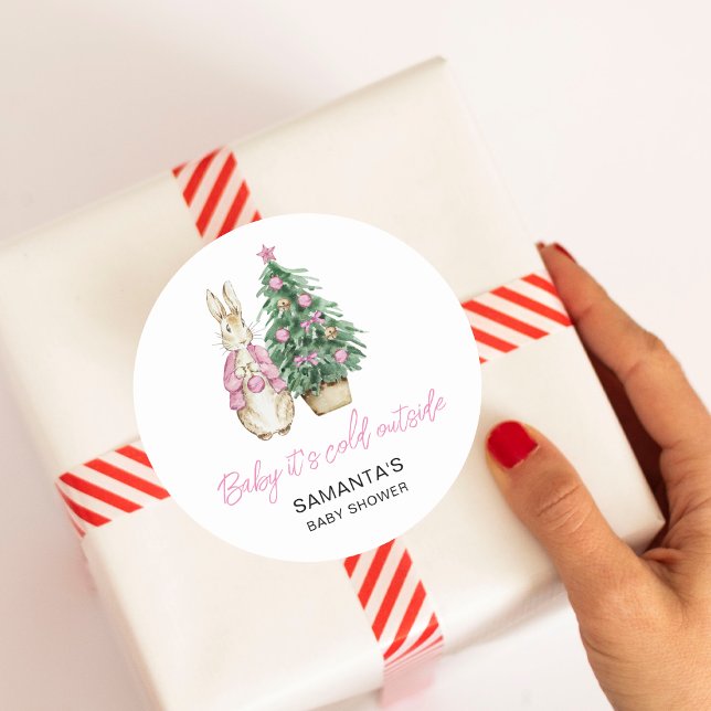 Adesivo Redondo Querida, está frio lá fora (Criador carregado)