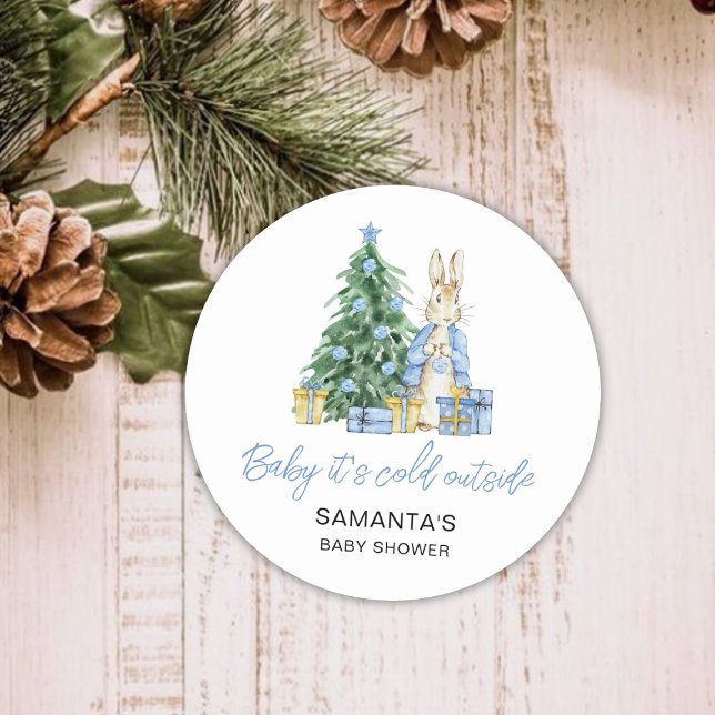 Adesivo Redondo Querida, está frio lá fora (Criador carregado)