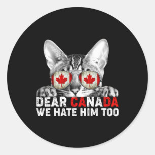 Adesivo Redondo Querido Canadá Nós Também O Odiamos Anti Trump Pol