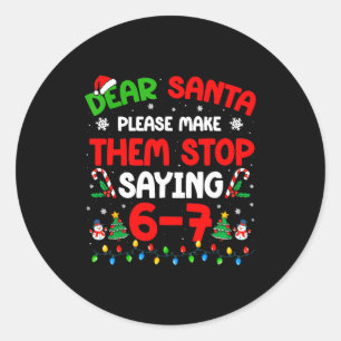 Adesivo Redondo Querido Papai Noel 67 Meme Natal Divertido Seis Se