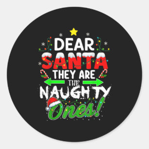 Adesivo Redondo Querido Papai Noel Eles São Os Travessos Engraçado