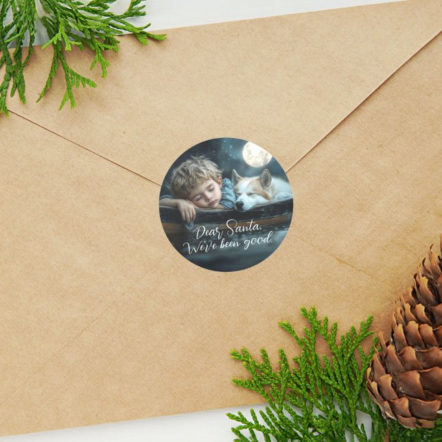 Adesivo Redondo Querido Papai Noel Nós temos sido bons Foto de Fér (Criador carregado)