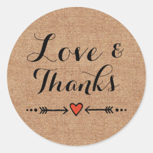 Adesivo Redondo Queridos cor-de-rosa & amor & obrigados de