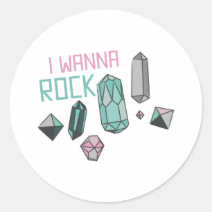 Adesivo Redondo Quero Rock