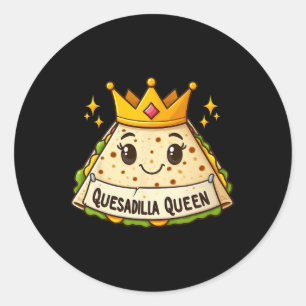 Adesivo Redondo Quesadilla Queen Cinco De Mayo Crianças Meninas Mu