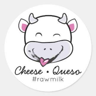 Adesivo Redondo Queso Queso Raw Milk Sticker