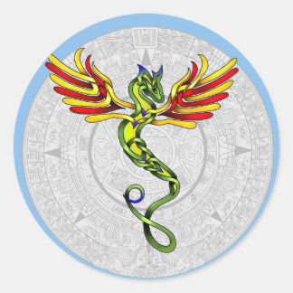Adesivo Redondo Quetzalcoatl