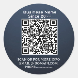 Adesivo Redondo QuickConnect: Autocolante de código QR comercial