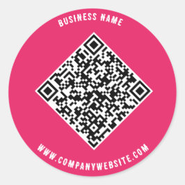 Adesivo Redondo QuickConnect: Autocolante de código QR comercial