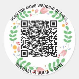 Adesivo Redondo QuickLink: Autocolante de código QR comercial