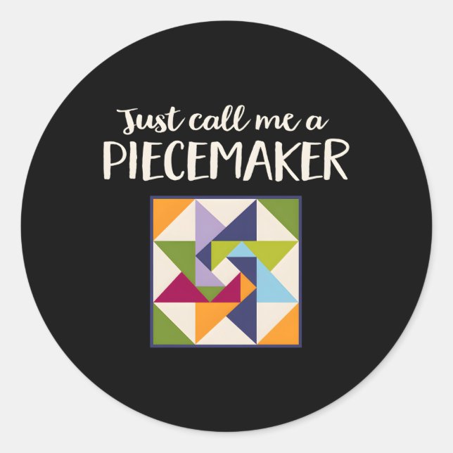 Adesivo Redondo Quilter Tecidos Quadrados (Frente)