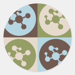 Adesivo Redondo Química do polímero do pop art