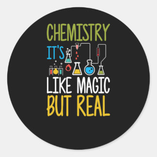 Adesivo Redondo Química É como Magia, mas muito engraçada