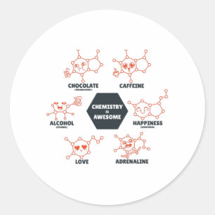 Adesivo Redondo Química é incrível