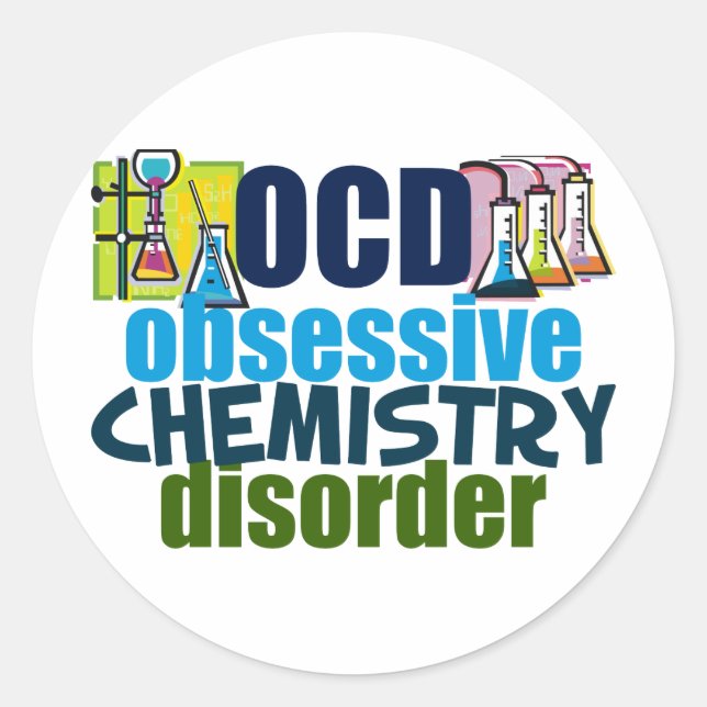 Adesivo Redondo Química Engraçada (Frente)