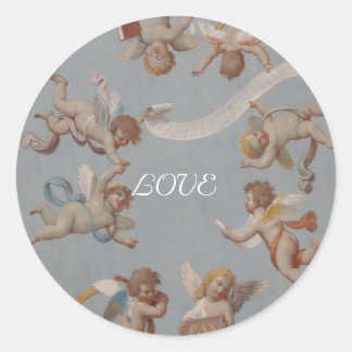 Adesivo Redondo Quimsical Renaisance Cherubs