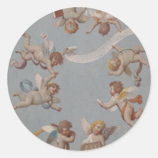 Adesivo Redondo Quimsical Renaissance Cherub Angels
