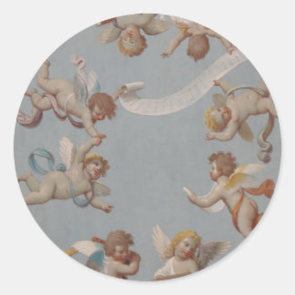 Adesivo Redondo Quimsical Renaissance Cherub Angels