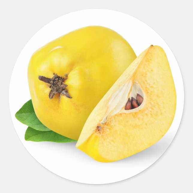 Adesivo Redondo Quince fruta (Frente)