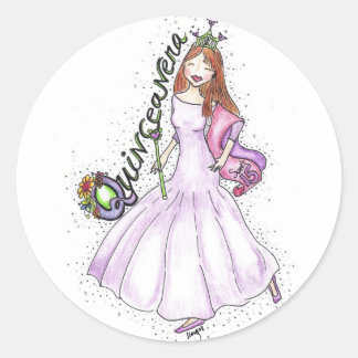 Adesivo Redondo Quinceanera