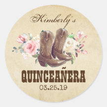 Quinceañera 15 Birthday Western Cowboy Boots