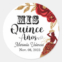 Quinceanera Burgundy Dourada Cowgirl Sticker