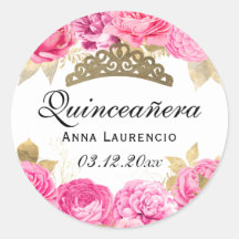 Quinceanera Floral Elegante Rosa