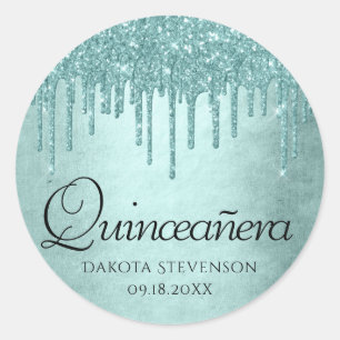 Adesivo Redondo Quinceanera Luxúria   Senha de cor