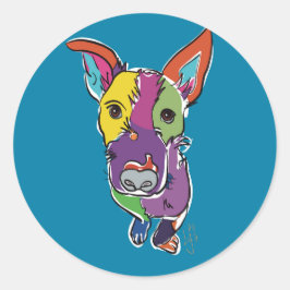 Adesivo Redondo Quincy Texas Piedog