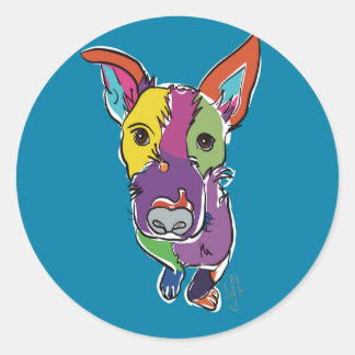 Adesivo Redondo Quincy Texas Piedog