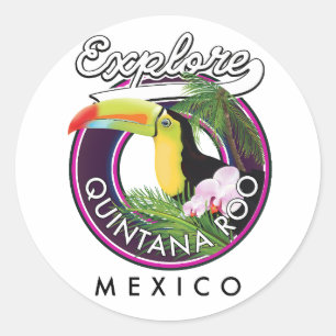 Adesivo Redondo Quintana Roo praia holbox México.
