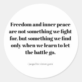 Adesivo Redondo Quotes about inner peace