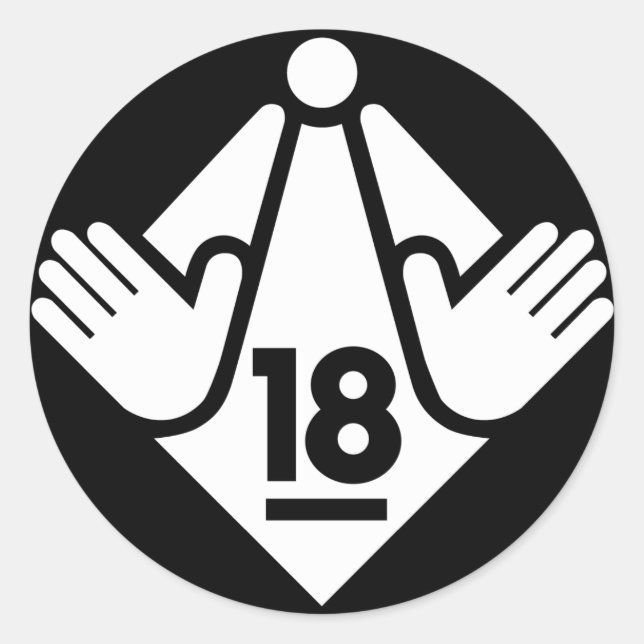 ADESIVO REDONDO R18(W) (Frente)