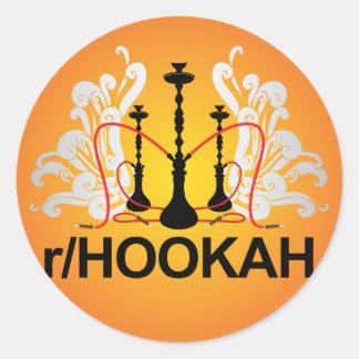 Adesivo Redondo R/Hookah Sticker