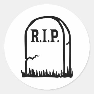 Adesivo Redondo R.I.P. - Gravestone