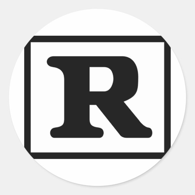 Adesivo Redondo R nominal (Frente)