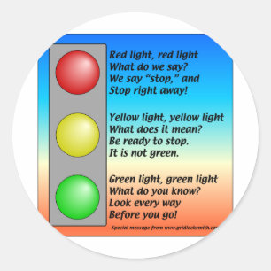 Adesivo Redondo R-Y-G-luzes