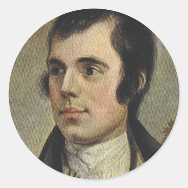 Adesivo Redondo Rabbie Burns (Frente)