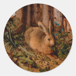 Adesivo Redondo Rabbit Europeu de Pintura Ano 2023