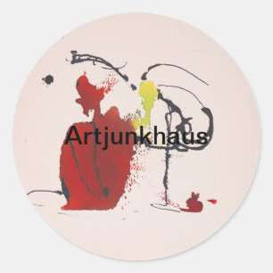 Adesivo Redondo Rabbit Thatch Abstrato Jeff Hankamer Artjunkhaus