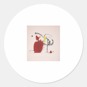 Adesivo Redondo Rabbit Thatch Abstrato Jeff Hankamer Artjunkhaus