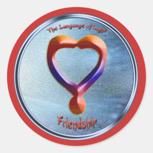 Adesivo Redondo Rabiscar no símbolo da Amizade